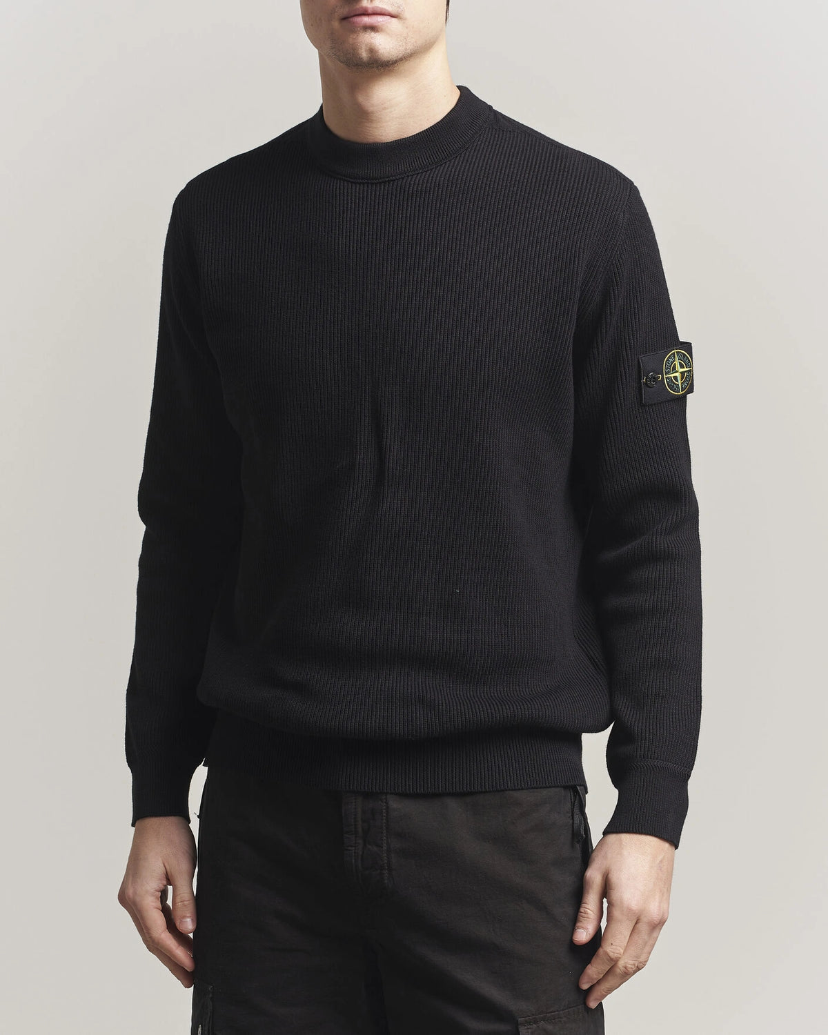 RIBBED COTTON CREWNECK