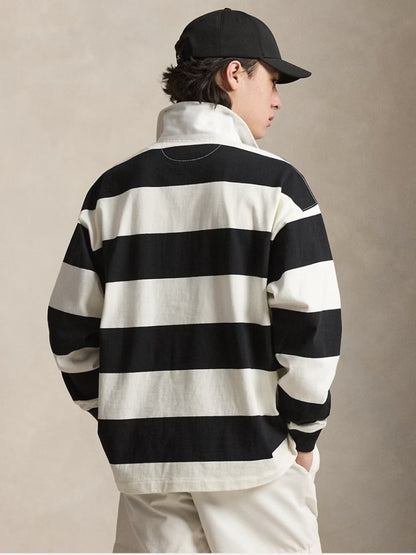 STRIPED JERSEY RUGBY SHIRT