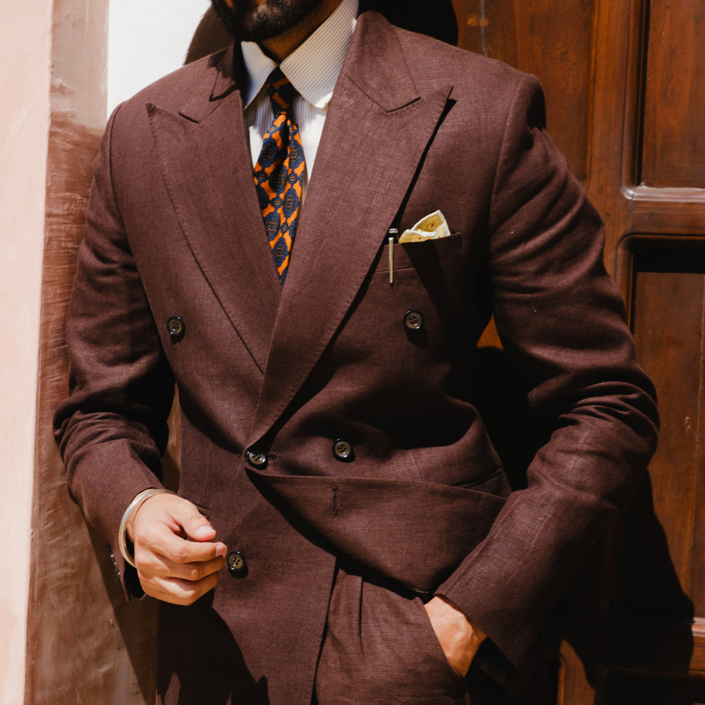 LINEN DOUBLE BREASTED SUIT