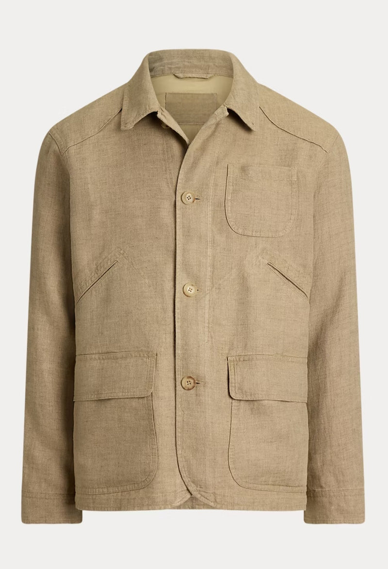 LINEN UTILITY JACKET