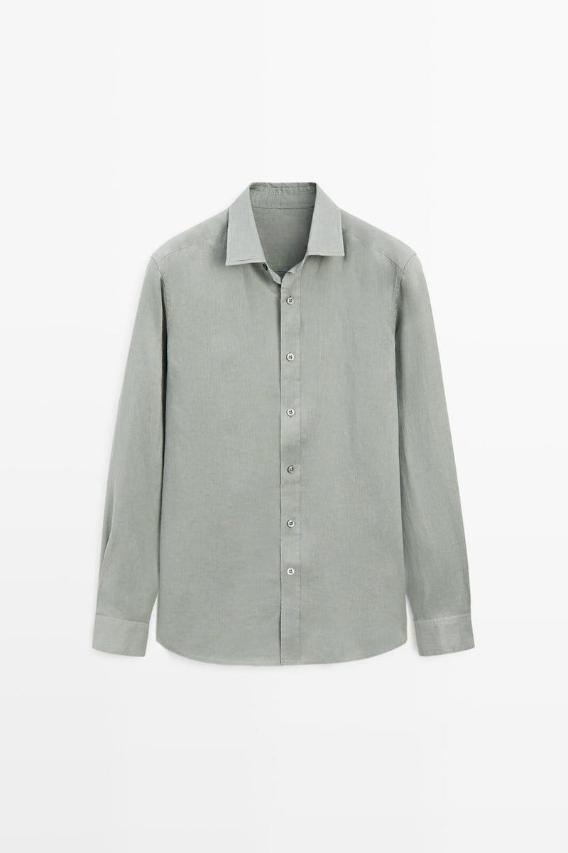 Sage Green Linen Shirt
