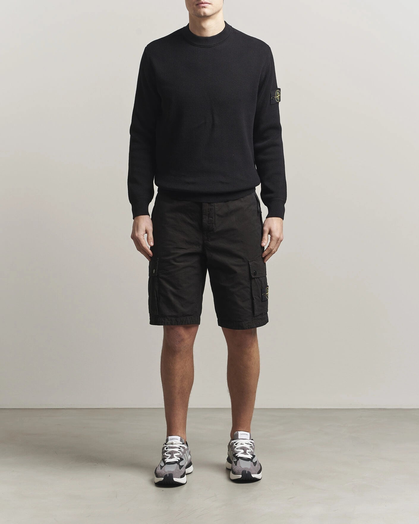 RIBBED COTTON CREWNECK