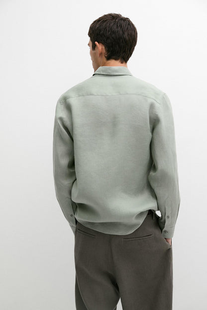 Sage Green Linen Shirt