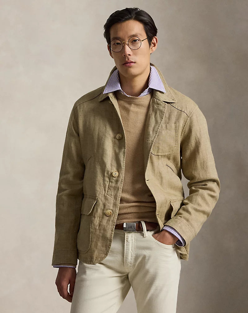 LINEN UTILITY JACKET