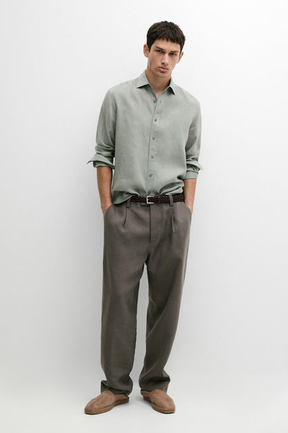 Sage Green Linen Shirt