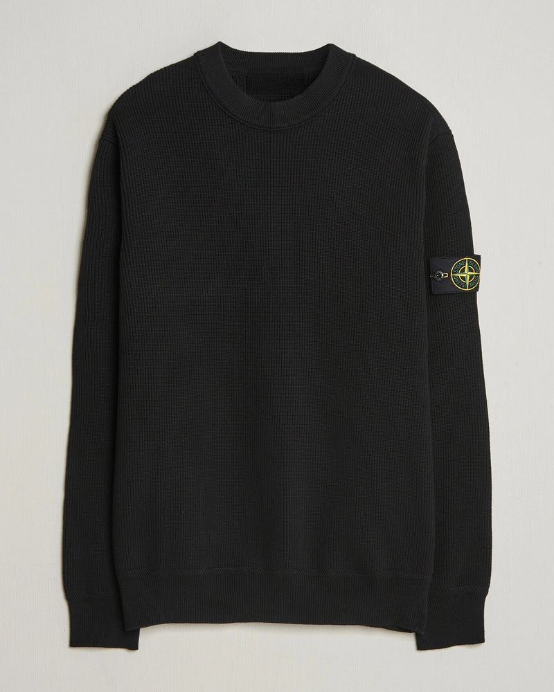 RIBBED COTTON CREWNECK